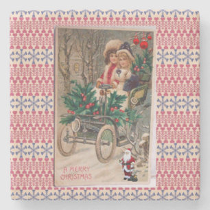 Posavasos De Piedra Navidades Monstruo de Piedra de Mármol, añejo