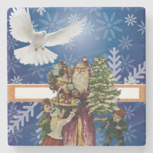 Posavasos De Piedra Navidades Monstruo de Piedra de Mármol, añejo