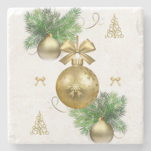 Posavasos De Piedra Navidades Monstruo de Piedra de Mármol, Bolas de o