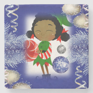 Posavasos De Piedra Navidades Monstruo de Piedra de Mármol, Elf