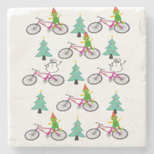 Posavasos De Piedra Navidades Monstruo de Piedra de Mármol, elfo de ho