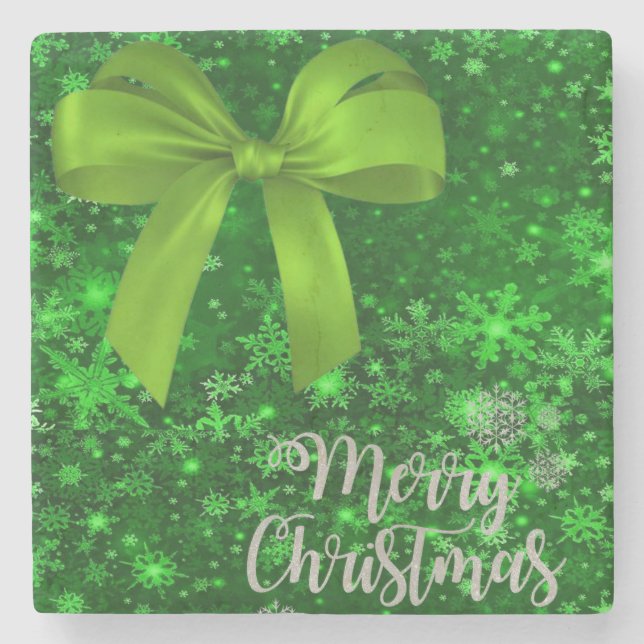 Posavasos De Piedra Navidades Monstruo de Piedra de Mármol, Feliz Navi (Anverso)