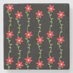 Posavasos De Piedra Navidades Monstruo de Piedra de Mármol, Poinsettia