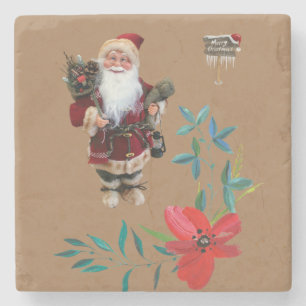 Posavasos De Piedra Navidades Monstruo de Piedra de Mármol, Santa