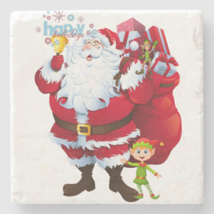 Posavasos De Piedra Navidades Monstruo de Piedra de Mármol, Santa