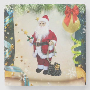 Posavasos De Piedra Navidades Monstruo de Piedra de Mármol, Santa