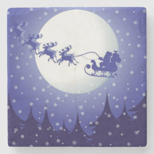 Posavasos De Piedra Navidades Monstruo de Piedra de Mármol, Santa