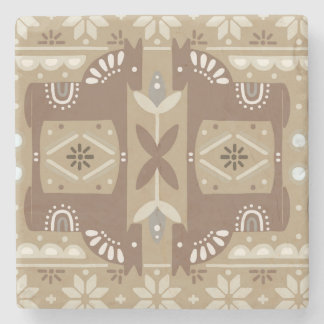 Posavasos De Piedra Navidades nórdicos estéticos de Beige