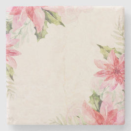 Posavasos De Piedra Navidades Poinsettia Coaster