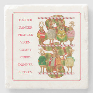Posavasos De Piedra NAVIDADES REINDER Mármol Stone Coaster