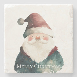 Posavasos De Piedra Navidades rojos verdes Santa Claus