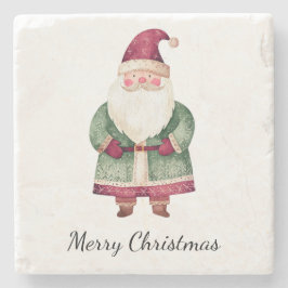 Posavasos De Piedra Navidades rojos verdes Santa Claus