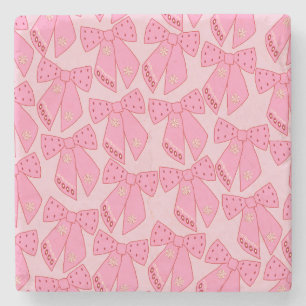 Posavasos De Piedra Navidades rosados se inclina