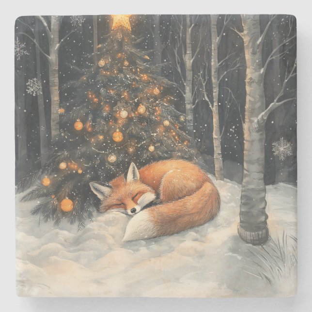 Posavasos De Piedra Navidades rusos sinvertiginosos de Fox (Anverso)