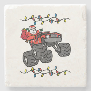 Posavasos De Piedra Navidades Santa Monster Camión Niños Niños Toddler