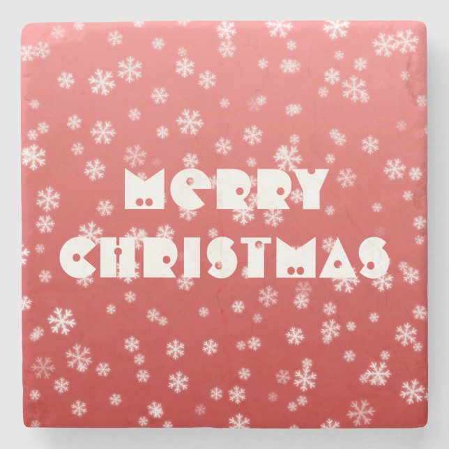 Posavasos De Piedra Navidades Snowflakes (Anverso)