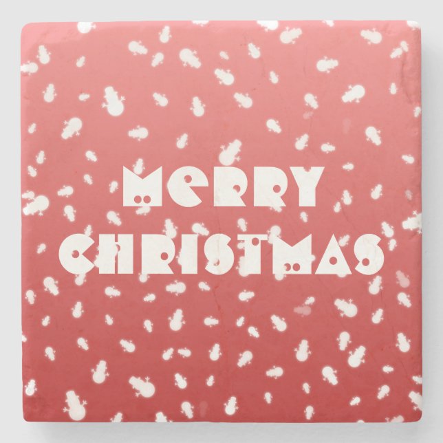 Posavasos De Piedra Navidades Snowman (Anverso)