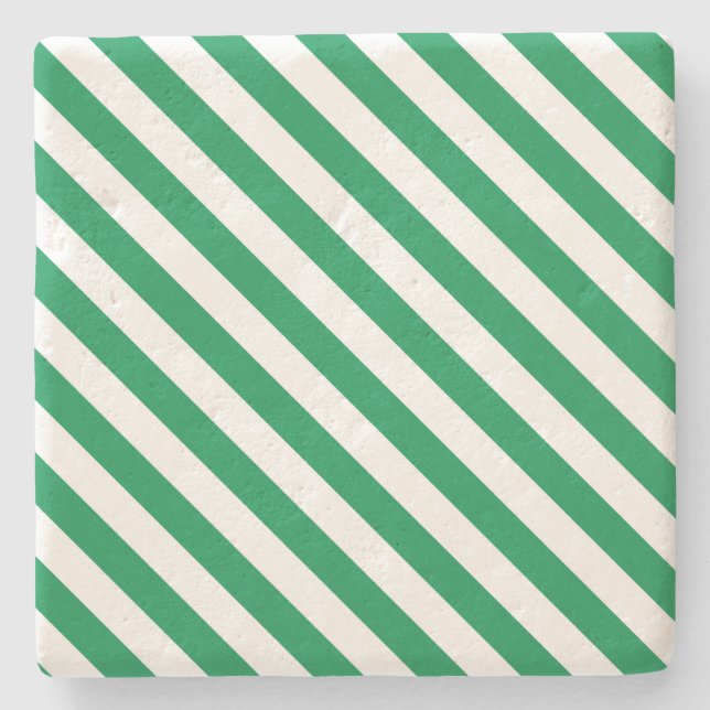 Posavasos De Piedra Navidades Stripes Square Coaster (Anverso)