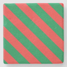 Posavasos De Piedra Navidades Stripes Square Coaster