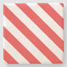 Posavasos De Piedra Navidades Stripes Square Coaster