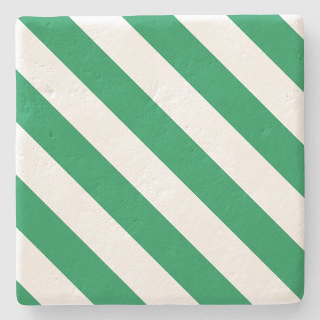Posavasos De Piedra Navidades Stripes Square Coaster (Anverso)