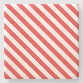 Posavasos De Piedra Navidades Stripes Square Coaster