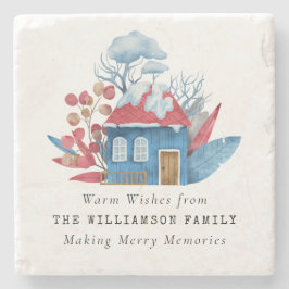 Posavasos De Piedra Navidades VINTAGE WATERCOLOR PERSONALIZADOS DE MÁR