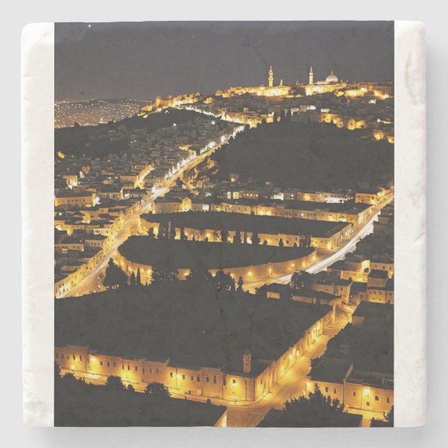 Posavasos De Piedra Nazaret de noche, montículo (Anverso)