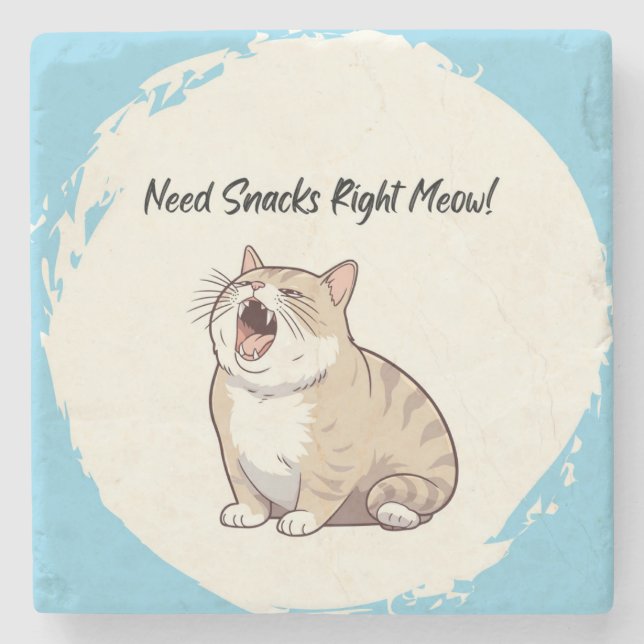 Posavasos De Piedra Necesita Aperitivos Derecha, Cubreceta De Mármol. (Anverso)