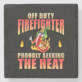 Posavasos De Piedra Negro Orgulloso pimienta buscando calor