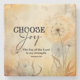 Posavasos De Piedra Nehemías 8:10 Alegría de las flores verso de la Bi