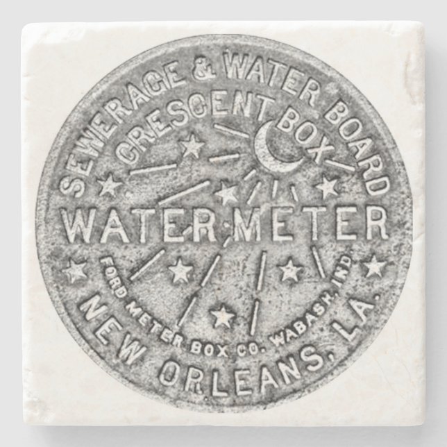 Posavasos De Piedra New Orlean, New Orleans Water Meter, (Anverso)