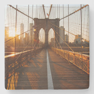 Posavasos De Piedra New York City Brooklyn Bridge Sunrise
