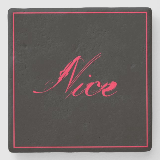 Posavasos De Piedra Nice neon-pink (Anverso)