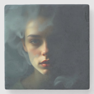 Posavasos De Piedra “Niebla de Melinoë” – Un retrato espectral
