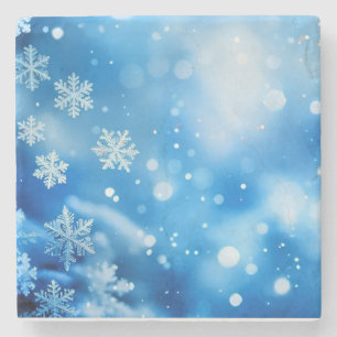 Posavasos De Piedra Nieve azul choca fondo textura arte digital