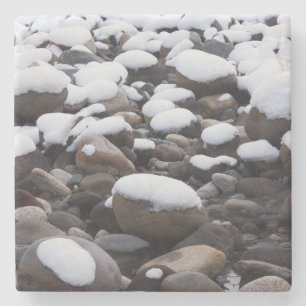Posavasos De Piedra Nieve y rocas, parque nacional Mt. Rainier