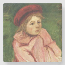 Niña pequeña en un Beret rojo