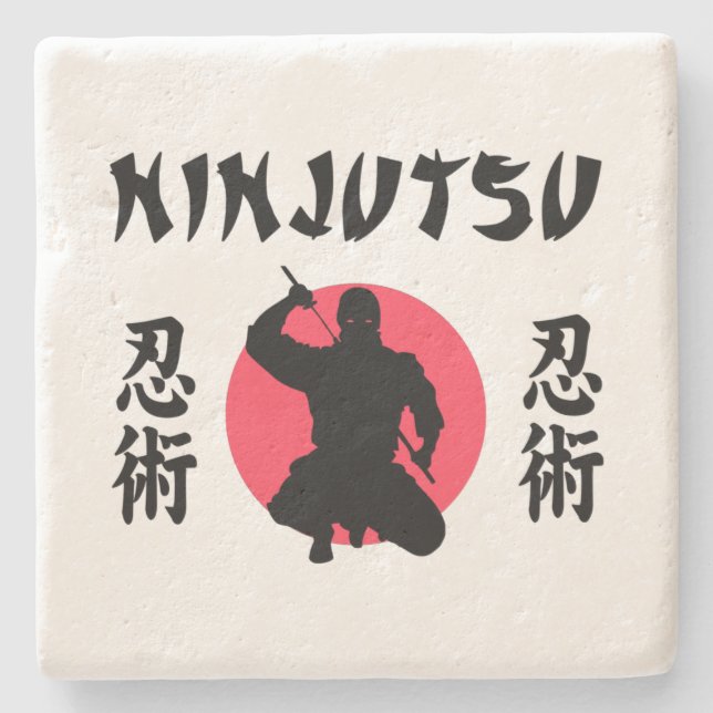 Posavasos De Piedra Ninjutsu Sol Naciente  (Anverso)