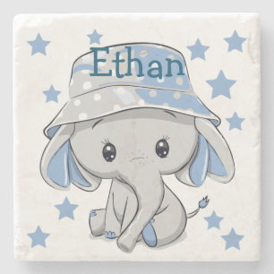 Posavasos De Piedra Niño pequeño elefante