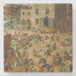 Posavasos De Piedra Niños jugando juegos (Pieter Bruegel el mayor)