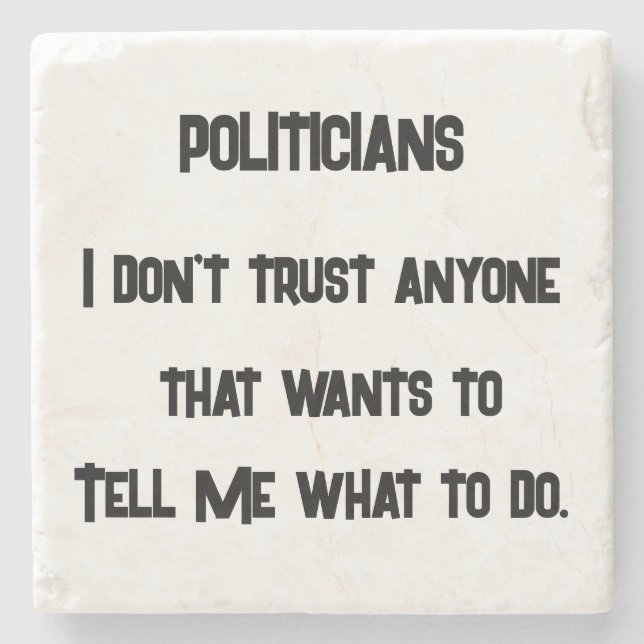 Posavasos De Piedra No confío (Anverso)