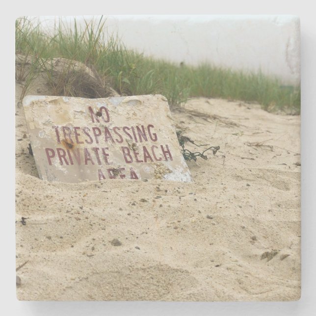 Posavasos De Piedra No hay paso libre: Beach Vibes Privadas (Anverso)