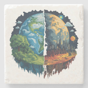 Posavasos De Piedra No matemos el planeta