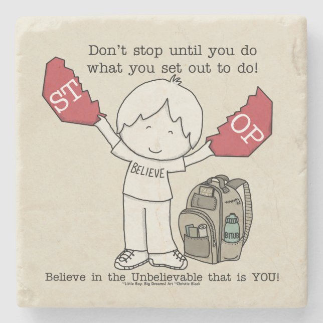 Posavasos De Piedra No pares (Anverso)