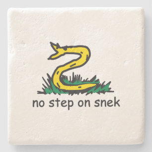 Posavasos De Piedra No pisar a la serpiente memes parodia de Gadsden S