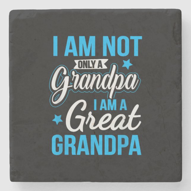 Posavasos De Piedra No Sólo Un Abuelo, Soy Un Gran Abuelo (Anverso)