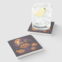 Posavasos De Piedra Noche de Brujas -