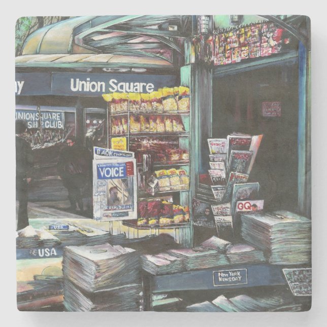 Posavasos De Piedra Noche de crisocolia, Union Square, NYC (Anverso)