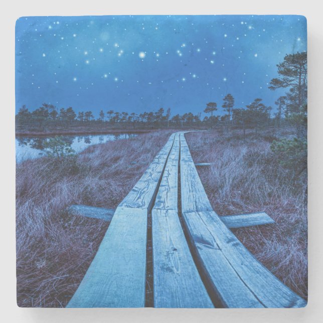 Posavasos De Piedra Noche de swaps (Anverso)